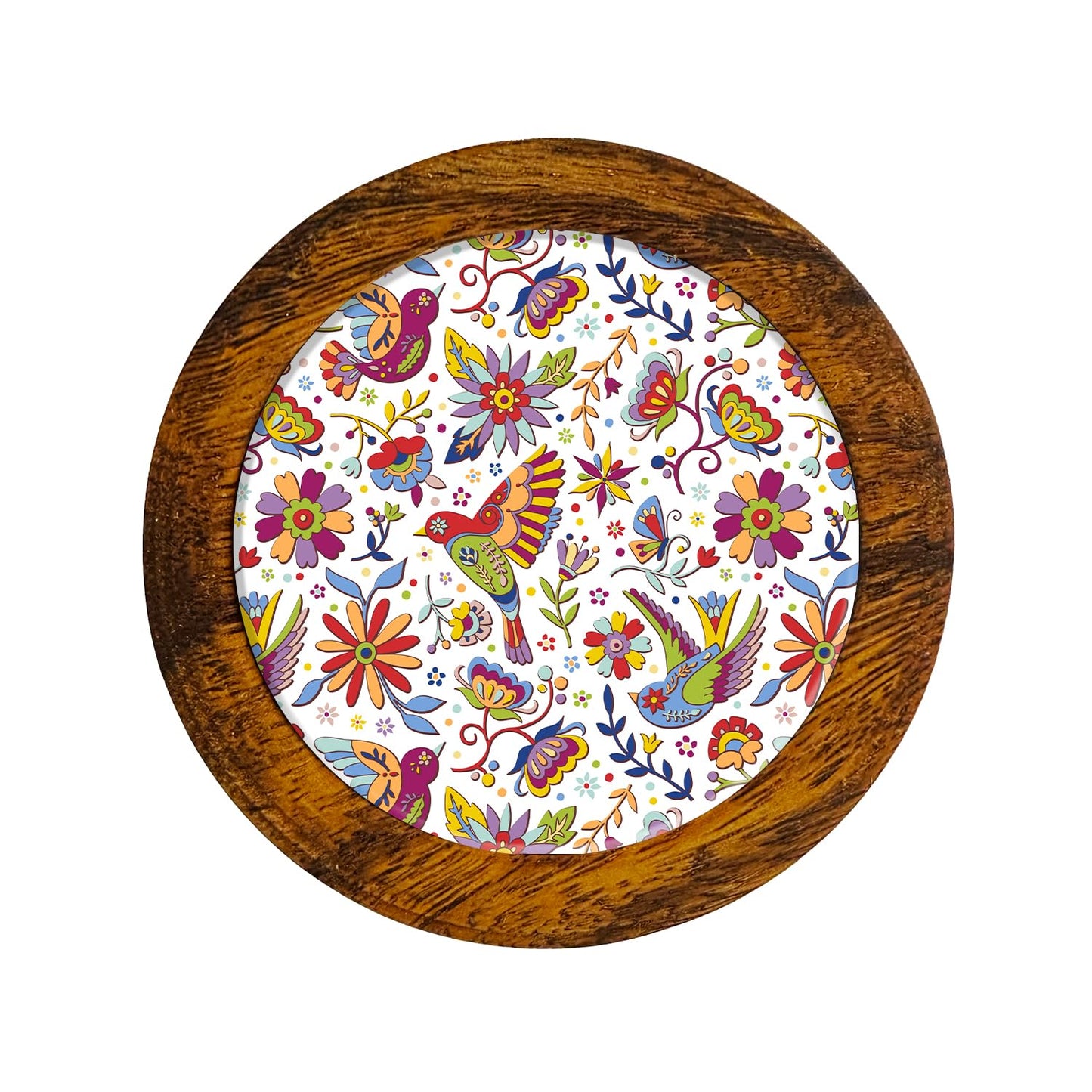 Juego De 4 Portavasos Artesanales, Coasters Hechos A Mano. Modelo: Folklorico | Hecho a mano en México