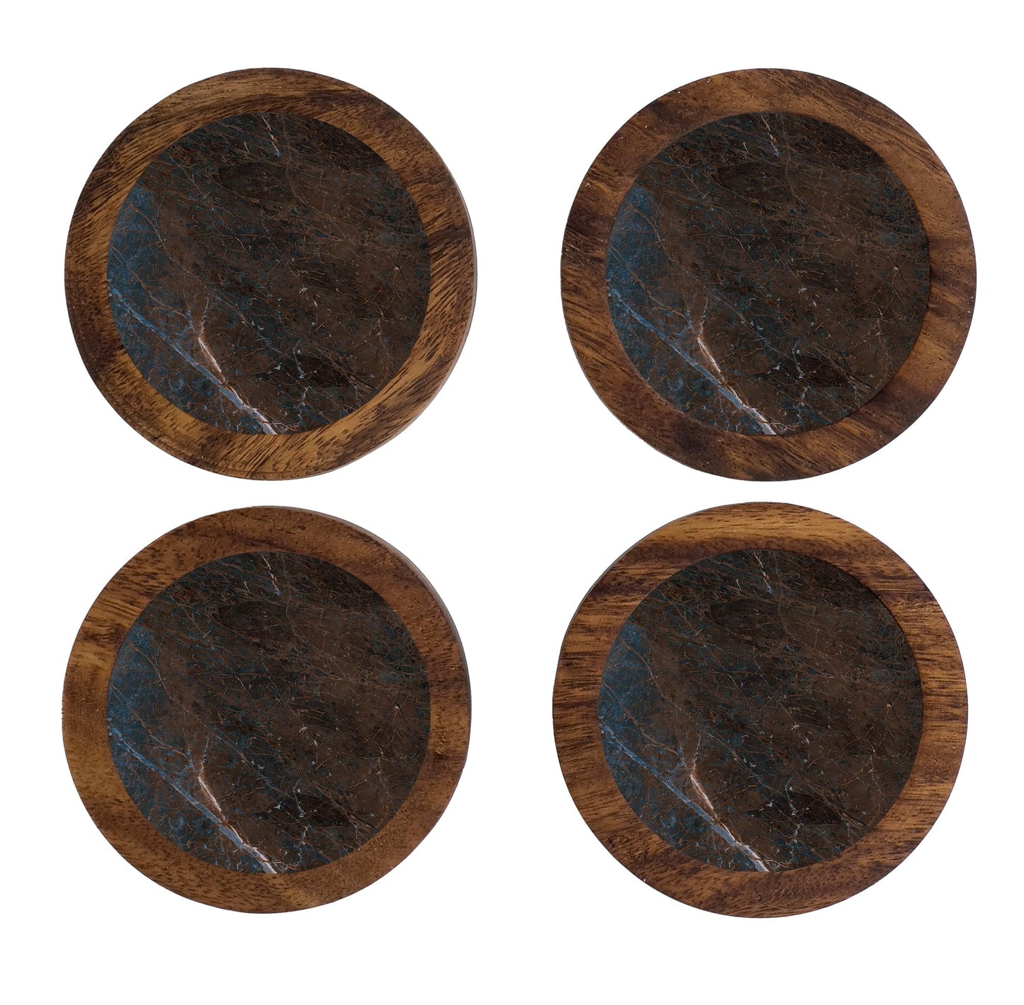 Imagen de tortillero artesanal – juego de 4 portavasos artesanales, coasters hechos a mano. modelo: marquina | hecho a mano en méxico artesanal mexicano