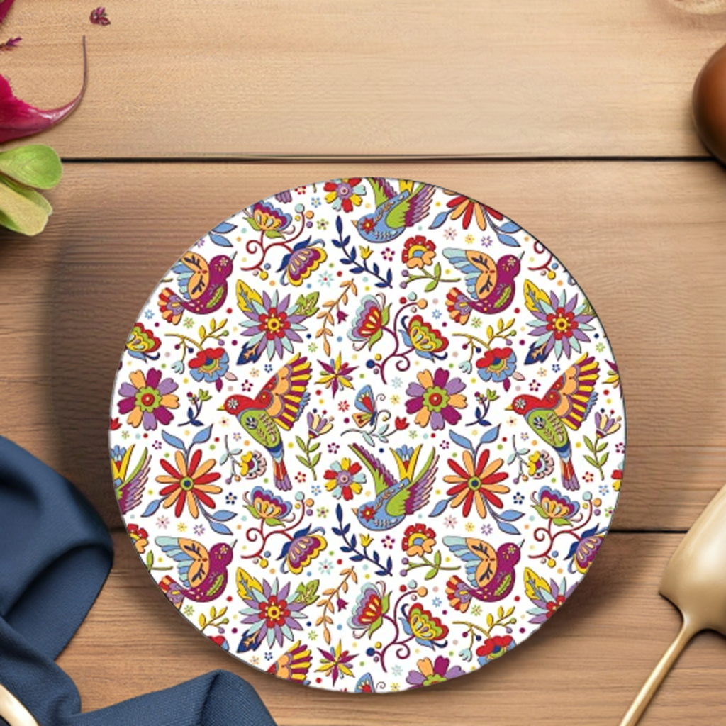 Charola Giratoria De Madera - Lazy Susan Hecha A Mano - Modelo: Folklorico | Hecho a mano en México