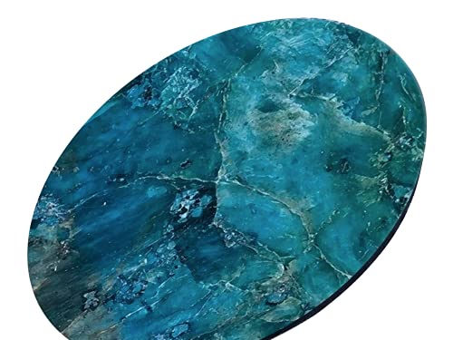 Tabla Redonda Para Quesos, Botanas Y Carnes Frias Hecha A Mano. Modelo Piedra Jade Imperial | Hecho a mano en México