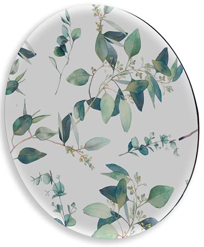 Tabla Redonda Para Quesos, Botanas Y Carnes Frias Hecha A Mano. Diseño: Hojas | Hecho a mano en México