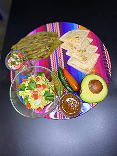 Tabla Redonda Para Quesos, Botanas Y Carnes Frias Hecha A Mano. Modelo Zarape | Hecho a mano en México