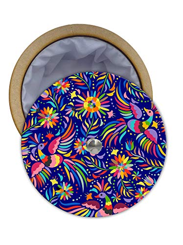 Tortillero térmico artesanal. Diseño Tenango Otomí Azul