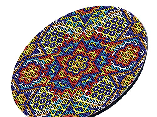 Charola giratoria de madera - LAZY SUSAN Hecha a mano - Modelo: Estrella Huichol
