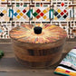Tortillero Artesanal De Madera De Parota Con Tapa Decorada Y Resina – Hecho A Mano En México Por Mujeres Artesanas Modelo: Mosaico Italiano