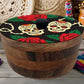 Tortillero Artesanal De Madera De Parota Con Tapa Decorada Y Resina – Hecho A Mano En México Por Mujeres Artesanas Modelo: Día De Muertos
