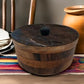 Tortillero Artesanal De Madera De Parota Con Tapa Decorada Y Resina – Hecho A Mano En México Por Mujeres Artesanas Modelo: Marquina