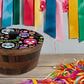 Tortillero Artesanal De Madera De Parota Con Tapa Decorada Y Resina – Hecho A Mano En México Por Mujeres Artesanas Modelo: Calaveritas