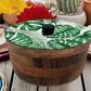 Tortillero Artesanal De Madera De Parota Con Tapa Decorada Y Resina – Hecho A Mano En México Por Mujeres Artesanas Modelo: Monstera