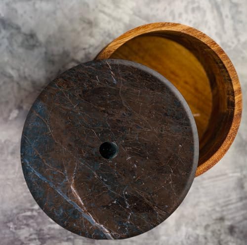 Tortillero Artesanal De Madera De Parota Con Tapa Decorada Y Resina – Hecho A Mano En México Por Mujeres Artesanas Modelo: Marquina