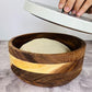Tortillero Artesanal De Madera De Parota Con Tapa Decorada Y Resina – Hecho A Mano En México Por Mujeres Artesanas Modelo: Marquina