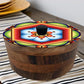 Tortillero Artesanal De Madera De Parota Con Tapa Decorada Y Resina – Hecho A Mano En México Por Mujeres Artesanas Modelo: Huichol