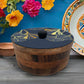 Tortillero Artesanal De Madera De Parota Con Tapa Decorada Y Resina – Hecho A Mano En México Por Mujeres Artesanas Modelo: Fiori