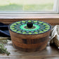 Tortillero Artesanal De Madera De Parota Con Tapa Decorada Y Resina – Hecho A Mano En México Por Mujeres Artesanas Modelo: Mandala