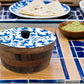 Tortillero Artesanal De Madera De Parota Con Tapa Decorada Y Resina – Hecho A Mano En México Por Mujeres Artesanas Modelo: Otomí Blanco