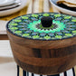 Tortillero Artesanal De Madera De Parota Con Tapa Decorada Y Resina – Hecho A Mano En México Por Mujeres Artesanas Modelo: Mandala