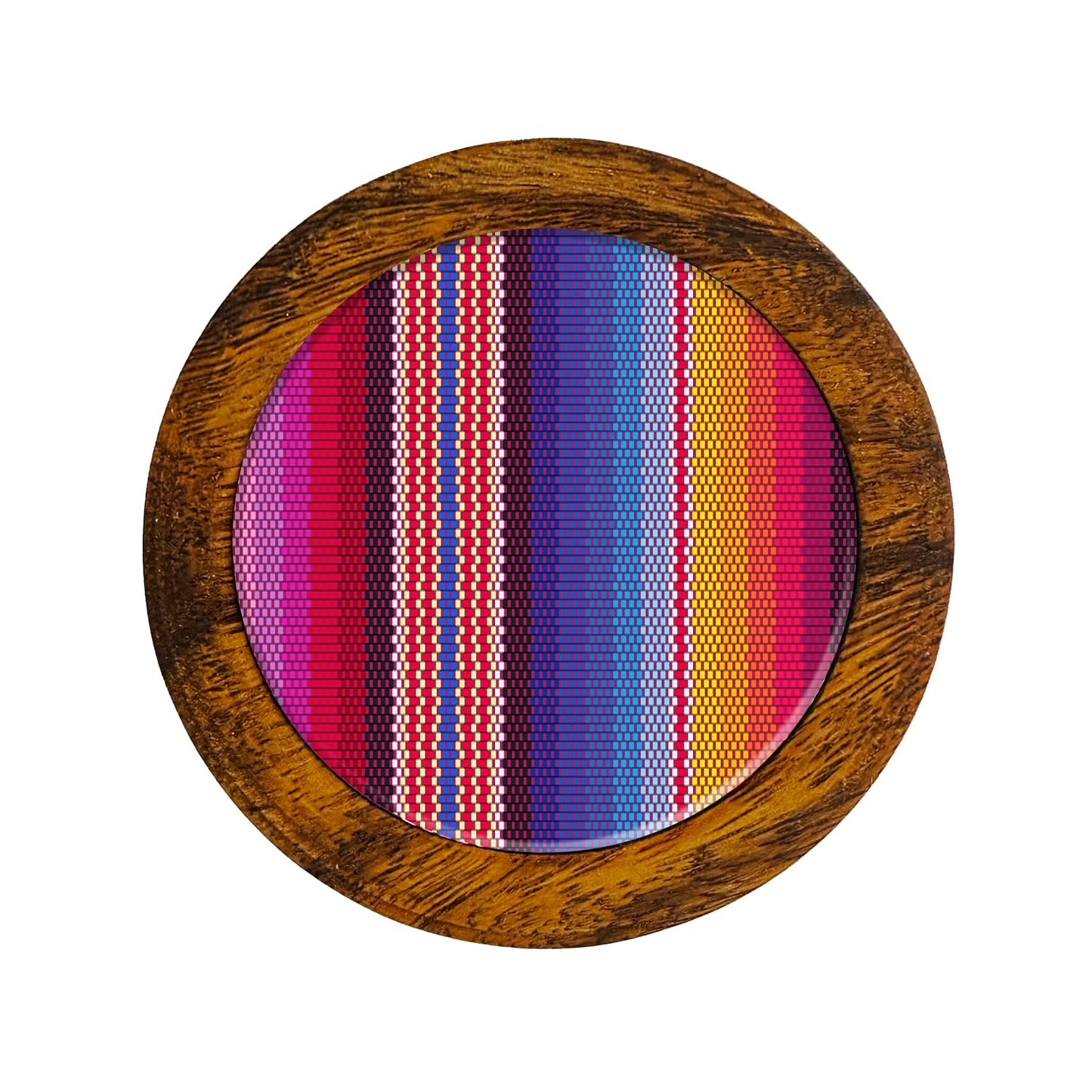 Juego De 4 Portavasos Artesanales, Coasters Hechos A Mano. Modelo: Zarape | Hecho a mano en México