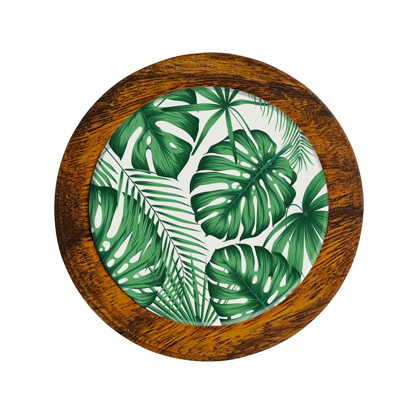 Juego De 4 Portavasos Artesanales, Coasters Hechos A Mano. Modelo: Monstera | Hecho a mano en México