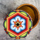 Tortillero Artesanal De Madera De Parota Con Tapa Decorada Y Resina – Hecho A Mano En México Por Mujeres Artesanas Modelo: Huichol