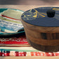 Tortillero Artesanal De Madera De Parota Con Tapa Decorada Y Resina – Hecho A Mano En México Por Mujeres Artesanas Modelo: Fiori