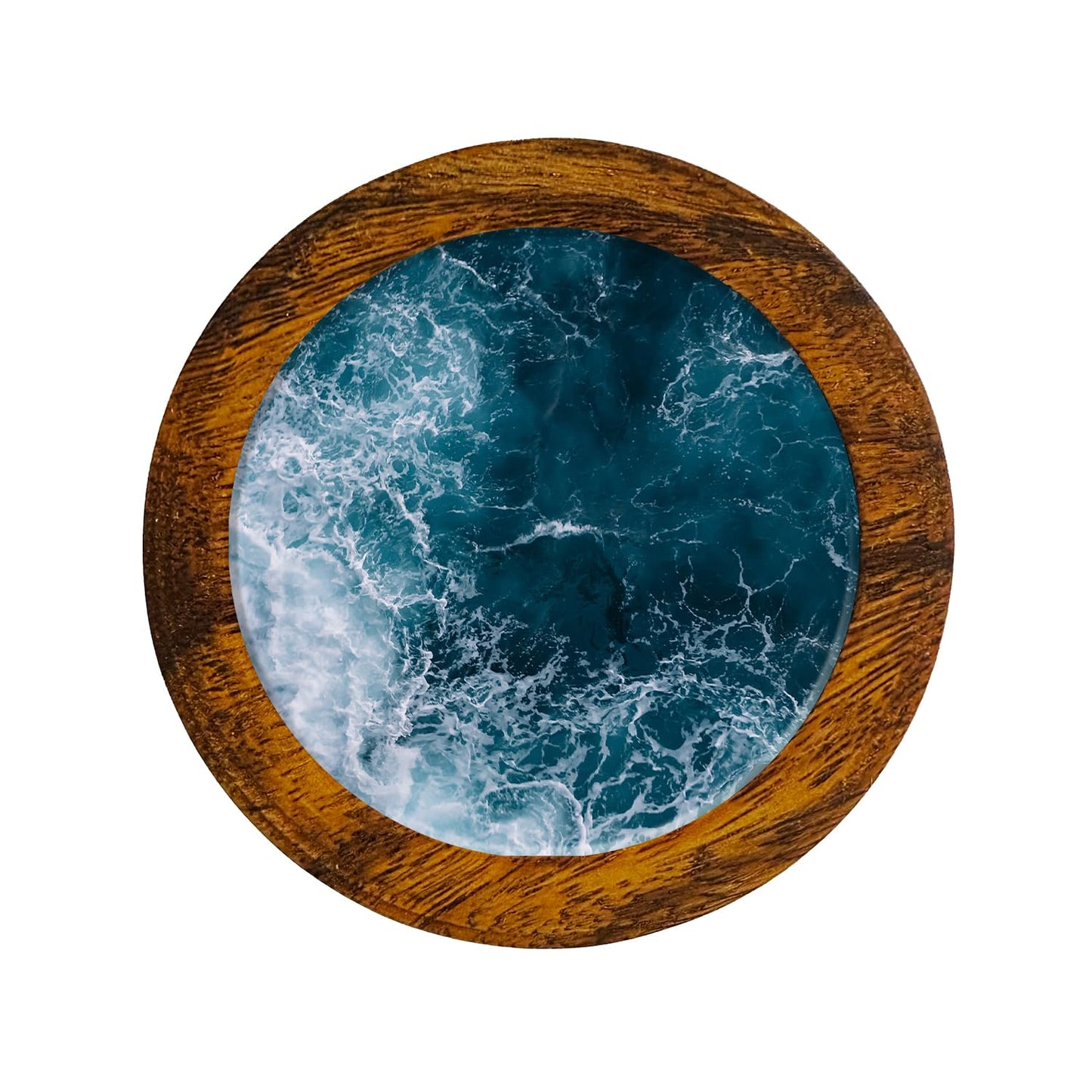 Juego De 4 Portavasos Artesanales, Coasters Hechos A Mano. Modelo: Oceánica | Hecho a mano en México