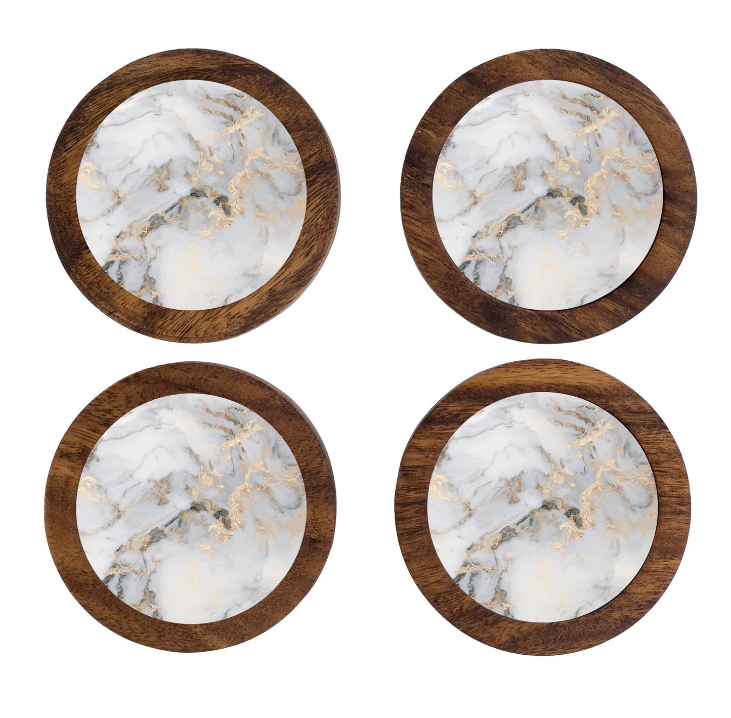Imagen de tortillero artesanal – juego de 4 portavasos artesanales, coasters hechos a mano. modelo: mármol imperial | hecho a mano en méxico artesanal mexicano