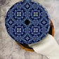 Tortillero Artesanal De Madera De Parota Con Tapa Decorada Y Resina – Hecho A Mano En México Por Mujeres Artesanas Modelo: Talavera Marino
