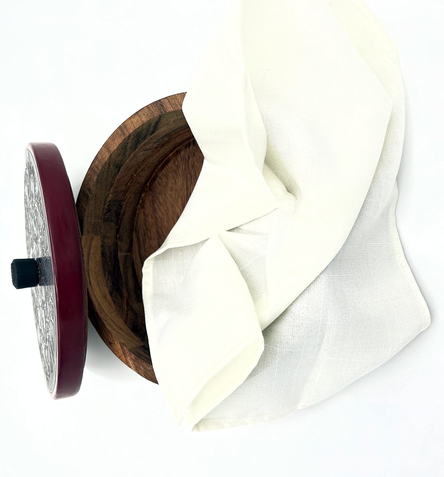 HASTA LA RAIZ | Tortillero Artesanal de Madera de Parota con Tapa Decorada y Resina – Hecho a Mano en México por Mujeres Artesanas Modelo: Tenango azul