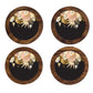 Imagen de tortillero artesanal – juego de 4 portavasos artesanales, coasters hechos a mano. modelo: eleganza | hecho a mano en méxico artesanal mexicano
