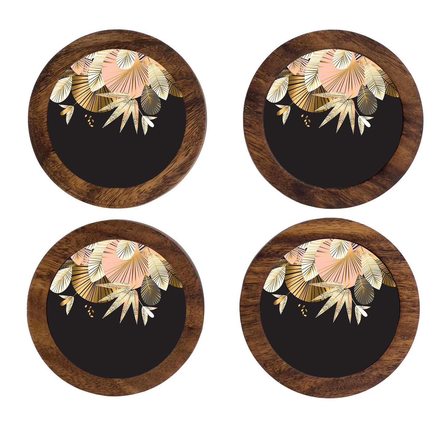 Imagen de tortillero artesanal – juego de 4 portavasos artesanales, coasters hechos a mano. modelo: eleganza | hecho a mano en méxico artesanal mexicano