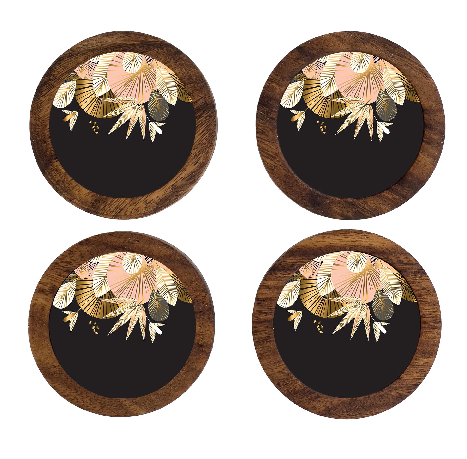 Imagen de tortillero artesanal – juego de 4 portavasos artesanales, coasters hechos a mano. modelo: eleganza | hecho a mano en méxico artesanal mexicano