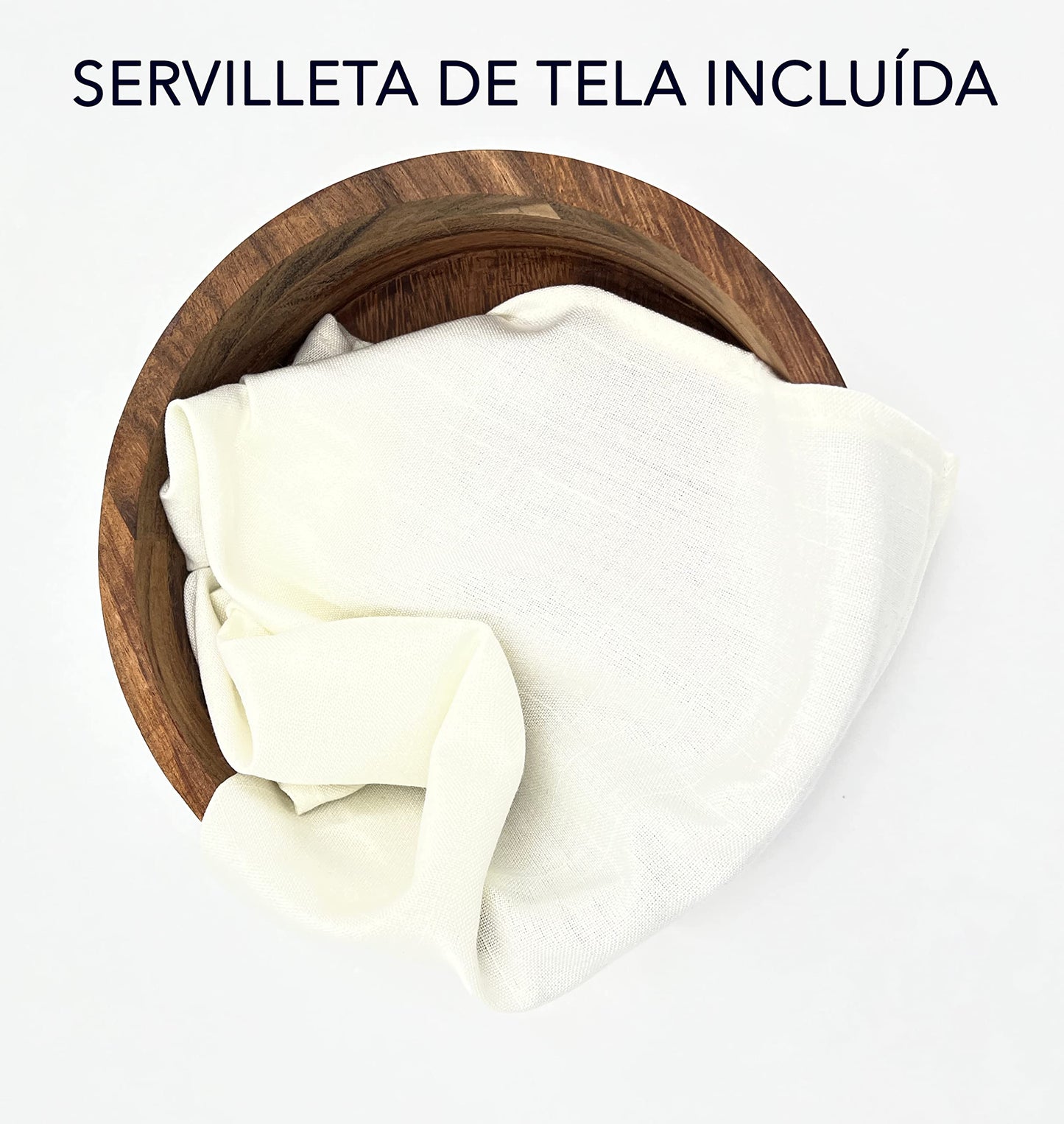 HASTA LA RAIZ | Tortillero Artesanal de Madera de Parota con Tapa Decorada y Resina – Hecho a Mano en México por Mujeres Artesanas Modelo: Tenango blanco