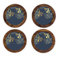 Imagen de tortillero artesanal – juego de 4 portavasos artesanales, coasters hechos a mano. modelo: fiori | hecho a mano en méxico artesanal mexicano
