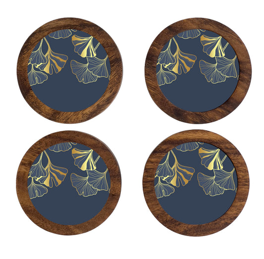 HASTA LA RAIZ | Juego de 4 Portavasos artesanales, coasters hechos a mano. Modelo: Fiori