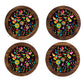 Imagen de tortillero artesanal – juego de 4 portavasos artesanales, coasters hechos a mano. modelo: tenango multicolor | hecho a mano en méxico artesanal mexicano