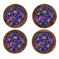 Imagen de tortillero artesanal – juego de 4 portavasos artesanales, coasters hechos a mano. modelo: tenango azul | hecho a mano en méxico artesanal mexicano