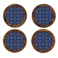 Imagen de tortillero artesanal – juego de 4 portavasos artesanales, coasters hechos a mano. modelo: talavera marino | hecho a mano en méxico artesanal mexicano