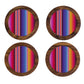 Imagen de tortillero artesanal – juego de 4 portavasos artesanales, coasters hechos a mano. modelo: zarape | hecho a mano en méxico artesanal mexicano