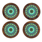 Imagen de tortillero artesanal – juego de 4 portavasos artesanales, coasters hechos a mano. modelo: mandala | hecho a mano en méxico artesanal mexicano