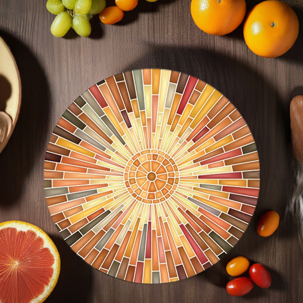 Charola giratoria de madera - LAZY SUSAN Hecha a mano -  Modelo: Marmol Italiano