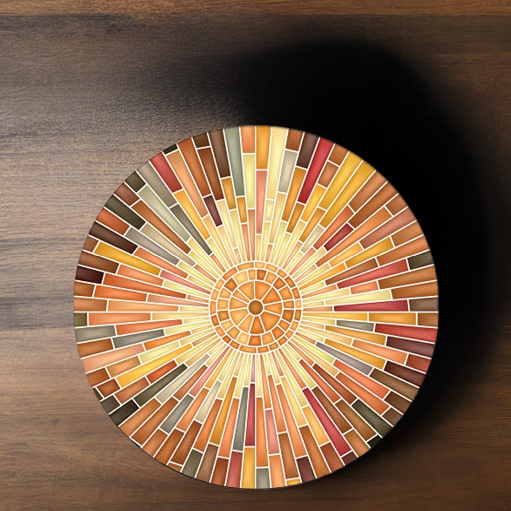 Charola giratoria de madera - LAZY SUSAN Hecha a mano -  Modelo: Marmol Italiano