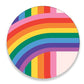 Imagen de tortillero artesanal – tabla redonda para quesos, botanas y carnes frias hecha a mano. modelo  arcoiris para lgbtq pride | hecho a mano en méxico artesanal mexicano