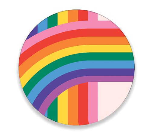 Imagen de tortillero artesanal – tabla redonda para quesos, botanas y carnes frias hecha a mano. modelo  arcoiris para lgbtq pride | hecho a mano en méxico artesanal mexicano