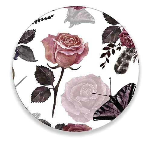 Imagen de tortillero artesanal – charola giratoria de madera - lazy susan hecha a mano -  modelo: rosas vintage | hecho a mano en méxico artesanal mexicano