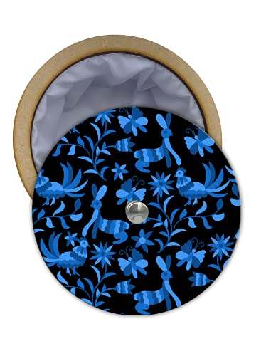 Tortillero Térmico Artesanal.  Diseño Otomí Negro