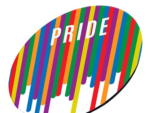 Tabla Redonda Para Quesos, Botanas Y Carnes Frias Hecha A Mano. Modelo Líneas Para Lgbtq Pride | Hecho a mano en México