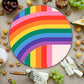Tabla Redonda Para Quesos, Botanas Y Carnes Frias Hecha A Mano. Modelo  Arcoiris Para Lgbtq Pride | Hecho a mano en México