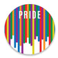 Imagen de tortillero artesanal – tabla redonda para quesos, botanas y carnes frias hecha a mano. modelo líneas para lgbtq pride | hecho a mano en méxico artesanal mexicano
