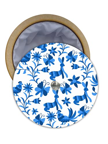 Tortillero Térmico Artesanal.  Diseño Otomí Blanco
