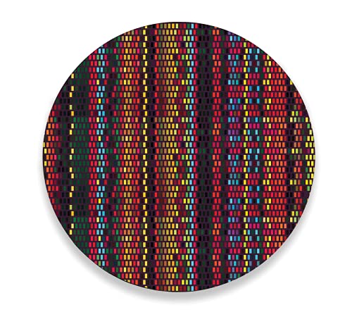 Imagen de tortillero artesanal – tabla redonda para quesos, botanas y carnes frias hecha a mano. modelo zarape cuadriculado | hecho a mano en méxico artesanal mexicano
